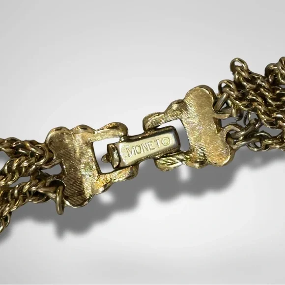 Vintage Monet Gold Tone Chain Necklace - Picture 2 of 3